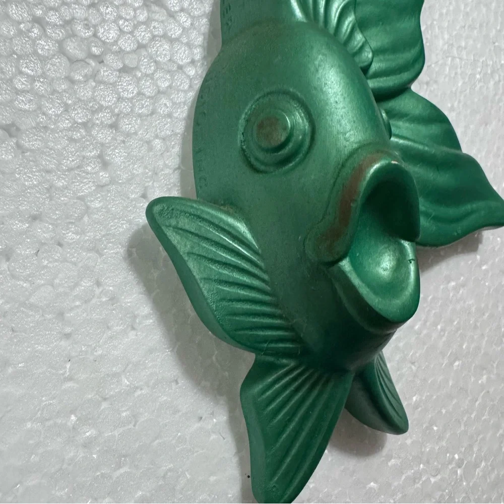 MCM Vintage 1964 Miller Studio Chalkware Fish Hanging Wall Plaques Plaster Set